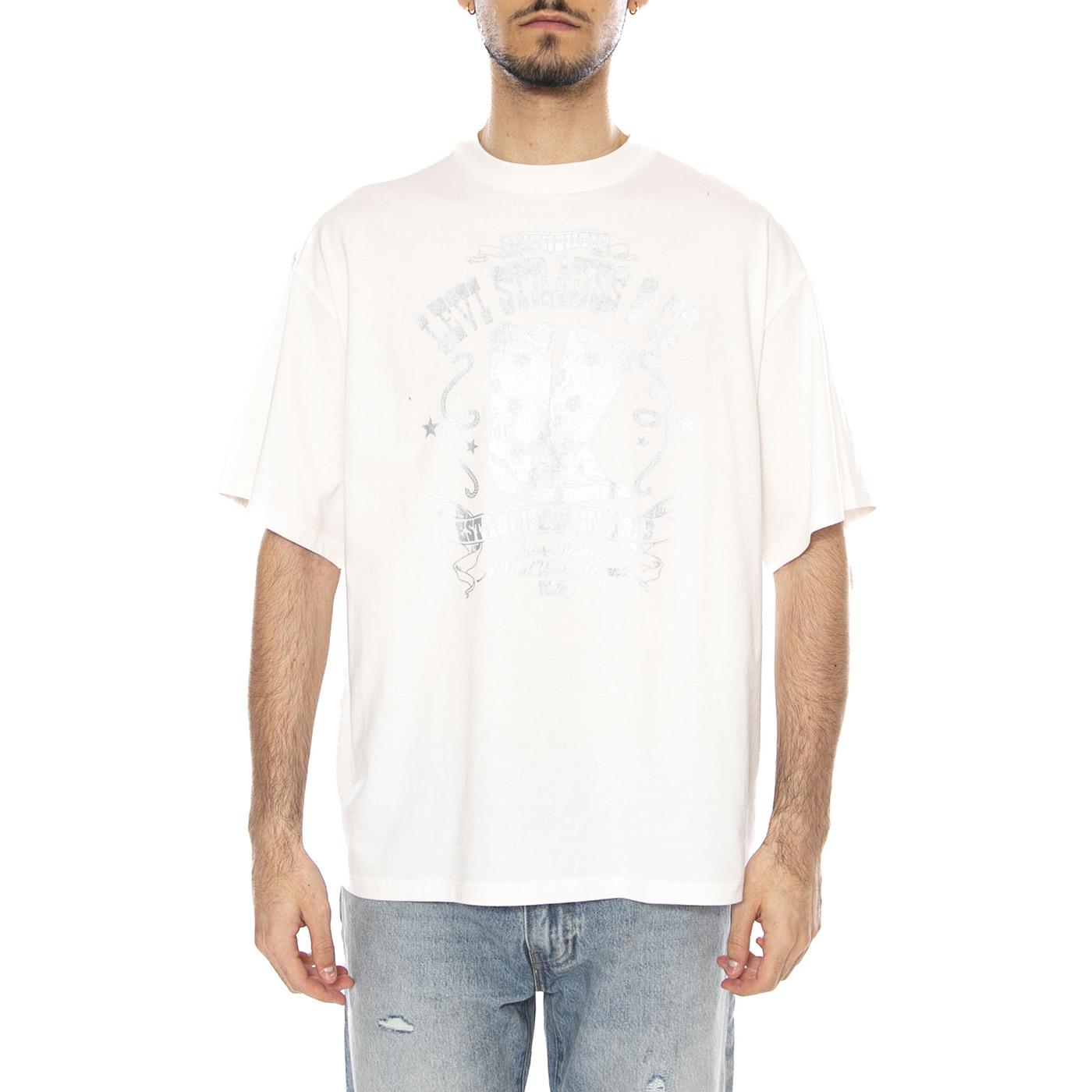 GRAPHIC SHORT STACK TEE SUGAR SWIZZLE - Maglietta Girocollo Uomo Bianca<BR/> A4924 0114 LEVIS 