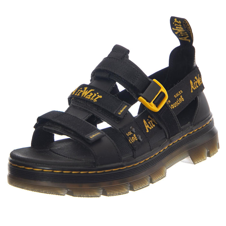 Pearson II Black Leather Webbing - Sandali Uomo Neri 30882001  DR.MARTENS 