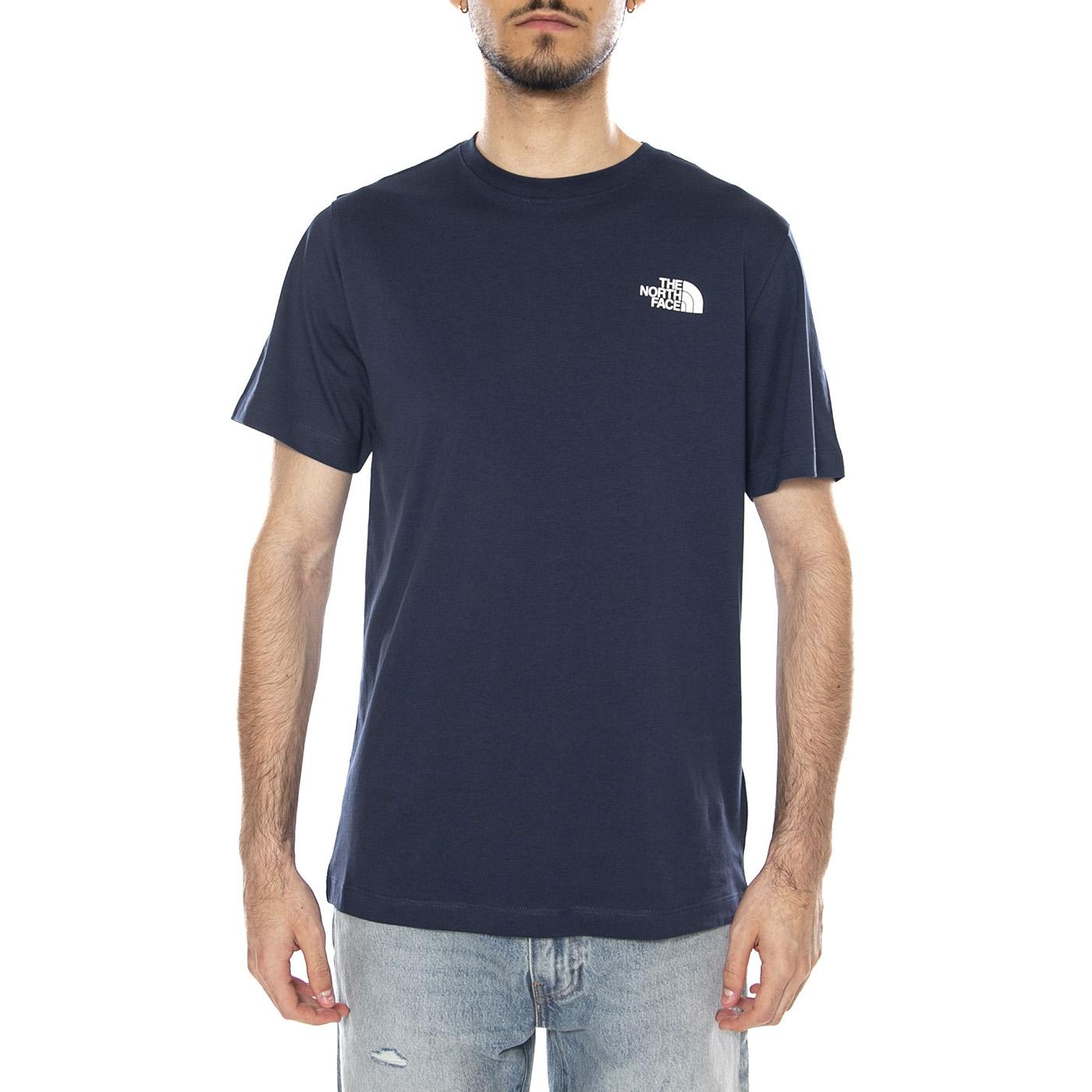 M EVO BOX NSE REG SS SUMMIT NAVY - Maglietta Girocollo Uomo Blu NF0A8B6K 8K21 THE NORTH FACE 