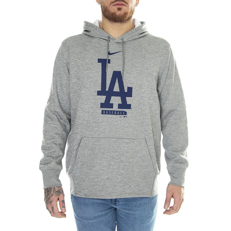 Nike Logo Therma Performance Pullover Hoodie LA Dodgers - Felpa con Cappuccio Uomo Grigia NKAQ-06G-LD-FZR  NIKE 