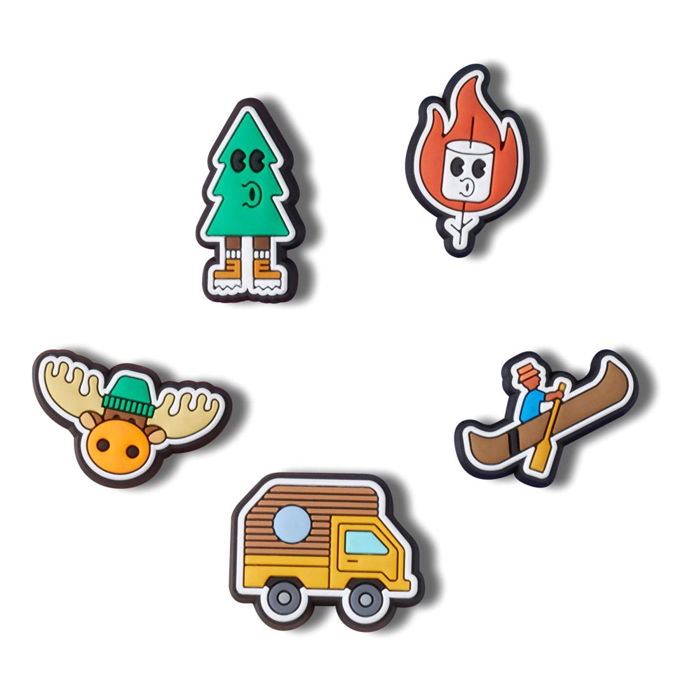 The Great Outdoors 5 Pack - Set di Charm Multicolore per Calzature Crocs 10012138  CROCS 