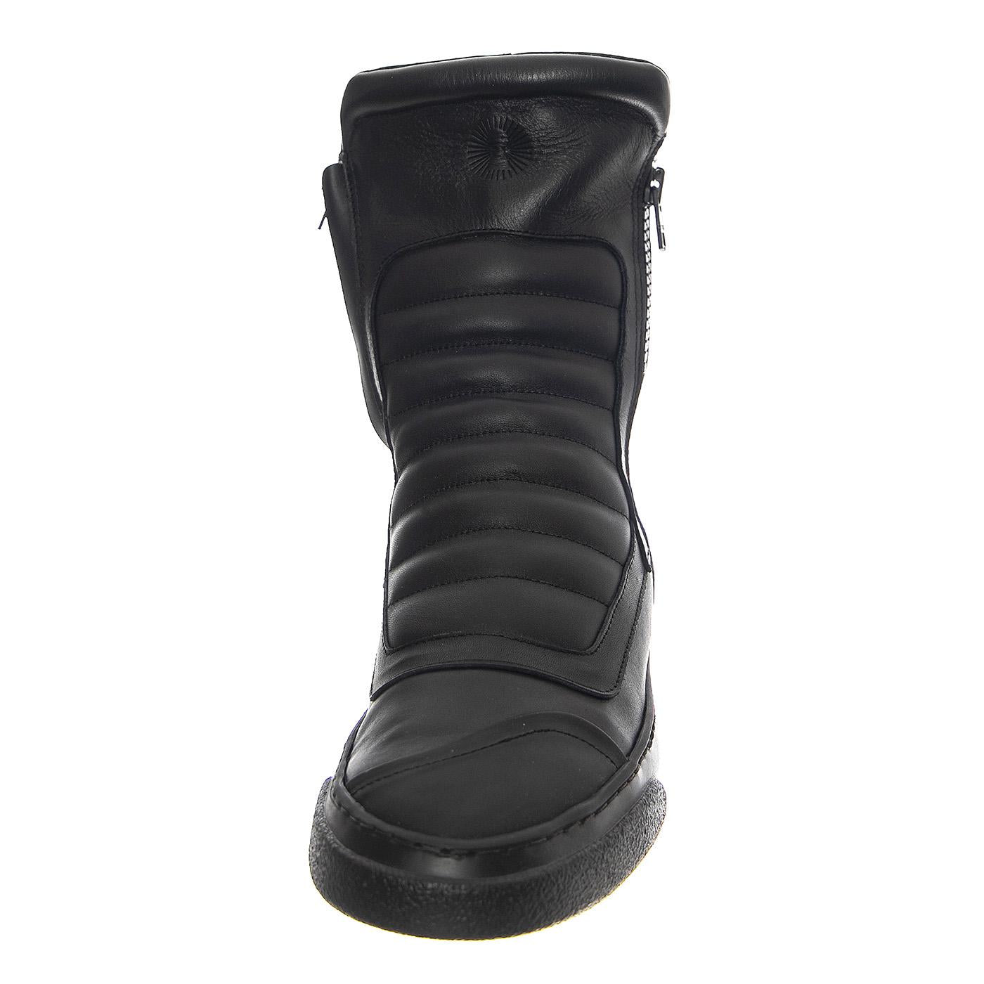 M' Moto Nappa Black / Black Sole - Stivali Uomo Neri BOMMOTO-NAPPA.BKB  BRUNO BORDESE 