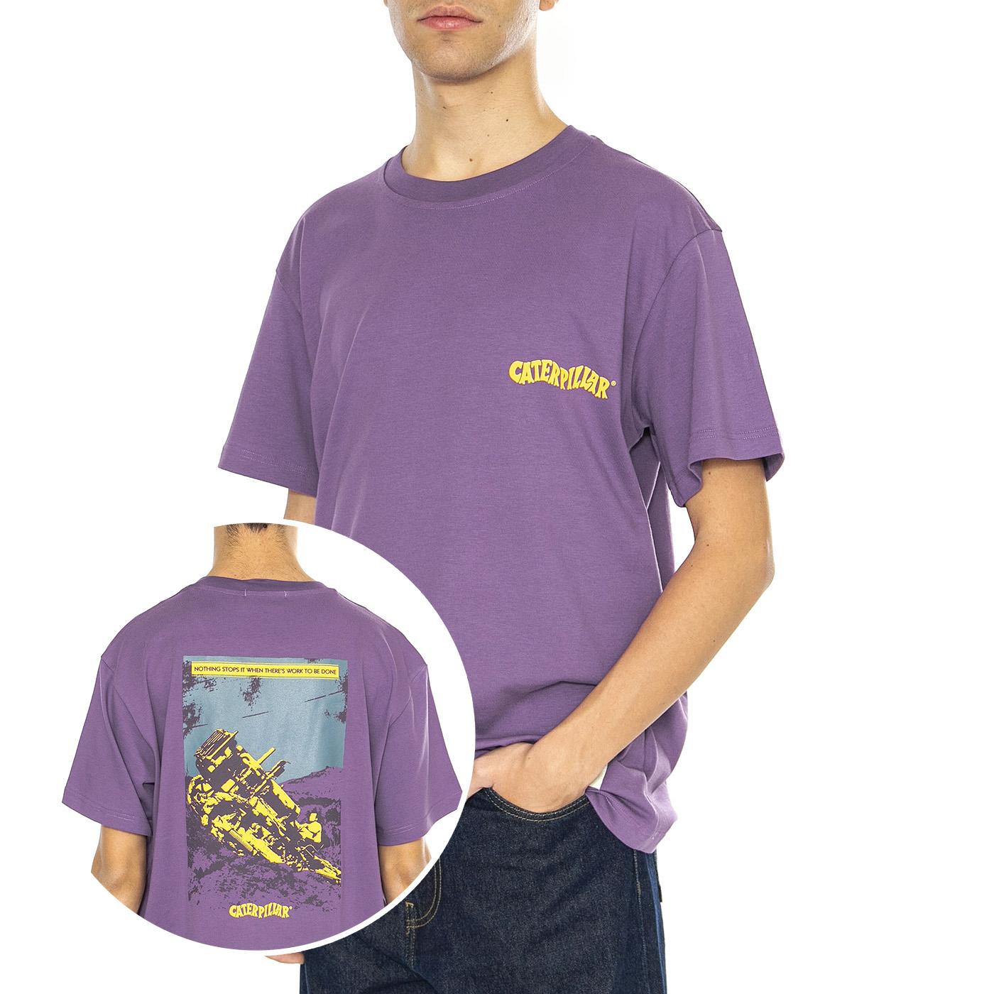 Nothing Stops T-Shirt Purple Gumdrop - Maglietta Girocollo Uomo Viola 6010116-18-3012  CAT 