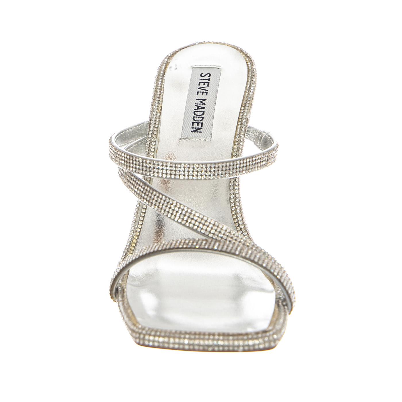 Annual Silver Nappa PU with Rhinestones - Sandali Donna Argento SMSANNUAL-SIL . STEVE MADDEN 