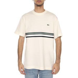 T-Shirt XFJ White - Maglietta Girocollo Uomo Bianca TH5458-XFJ . LACOSTE 
