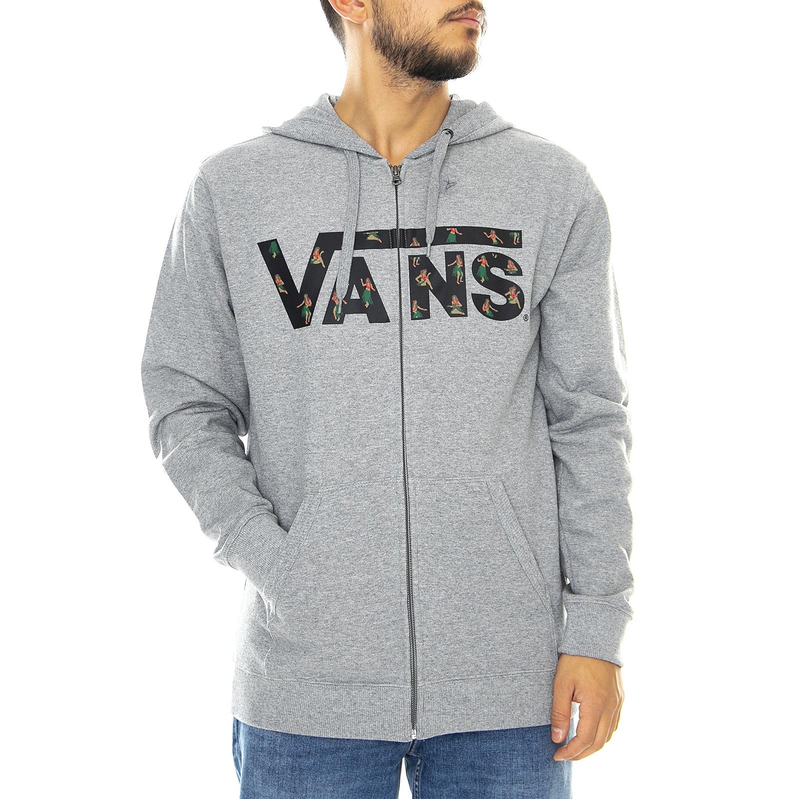 Mn Classic Zip - Camo/ Concrete Heather - Felpa con Cappuccio e Zip Uomo Camo / Grigia V00J6KKYF  VANS 