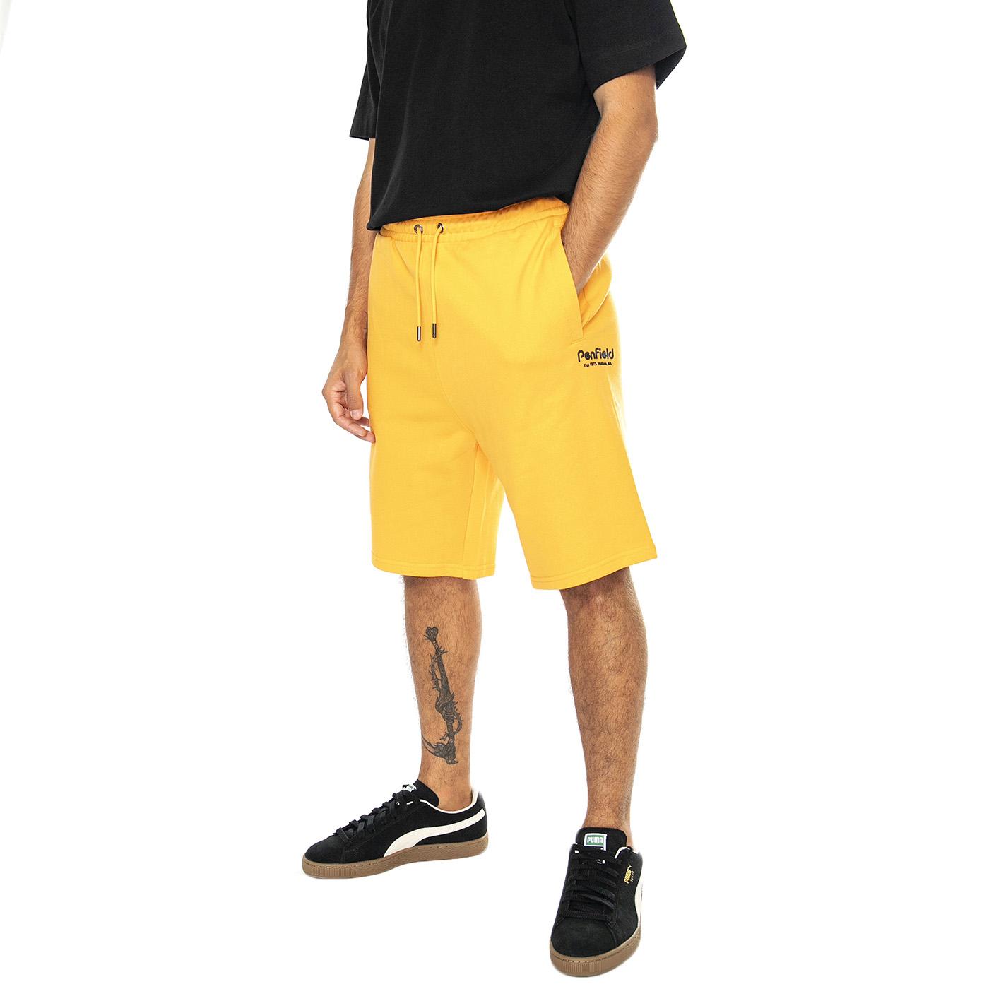 Hudson Script Sweat Short Apricot - Bermuda in Felpa Uomo Arancioni PFD0361-C03  PENFIELD 