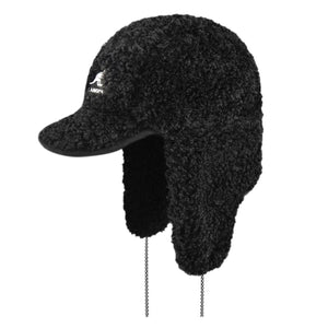 Faux Shearling Utility Flap Cap Black - Cappello Nero K5356-BK001  KANGOL 