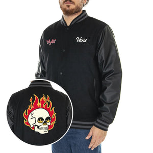 Stevens Varsity Jacket Black - Giacca Uomo Nera VN0008G4BLK1  VANS 