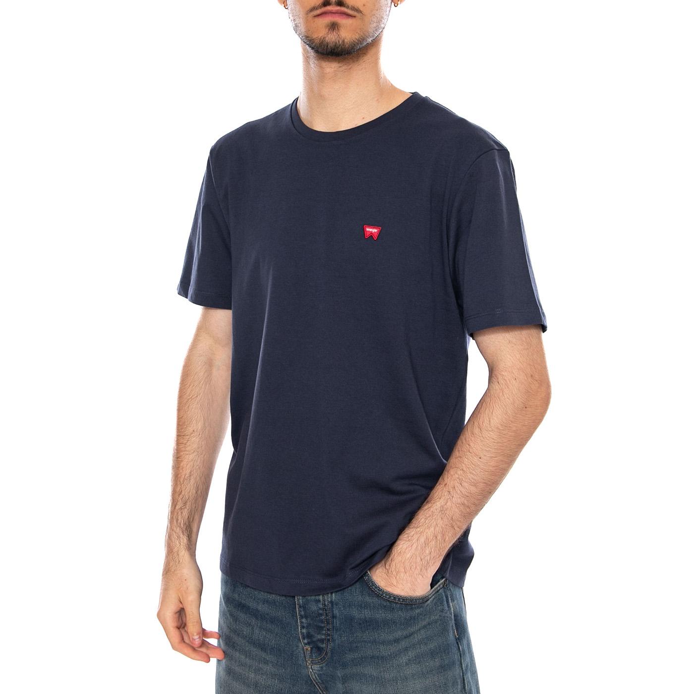 Sign Off Tee Navy - Maglietta Girocollo Uomo Blu 112350434 BL WRANGLER 