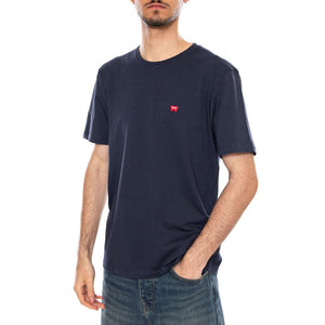 Sign Off Tee Navy - Maglietta Girocollo Uomo Blu 112350434 BL WRANGLER 