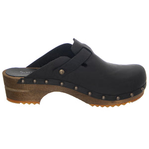 W' Wood-Kristel Open Black - Sandali in Pelle Donna Neri 455205W-2  SANITA 