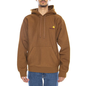 Hooded American Script Sweat Hamilton Brown - Felpa con Cappuccio Uomo Marrone I028279.HZXX . CARHARTT WIP 
