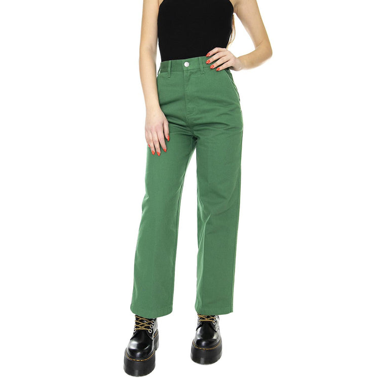 Brighton Carpenter Pant Palm Leaf - Pantaloni Donna Verdi 242020087-PLF  OBEY 