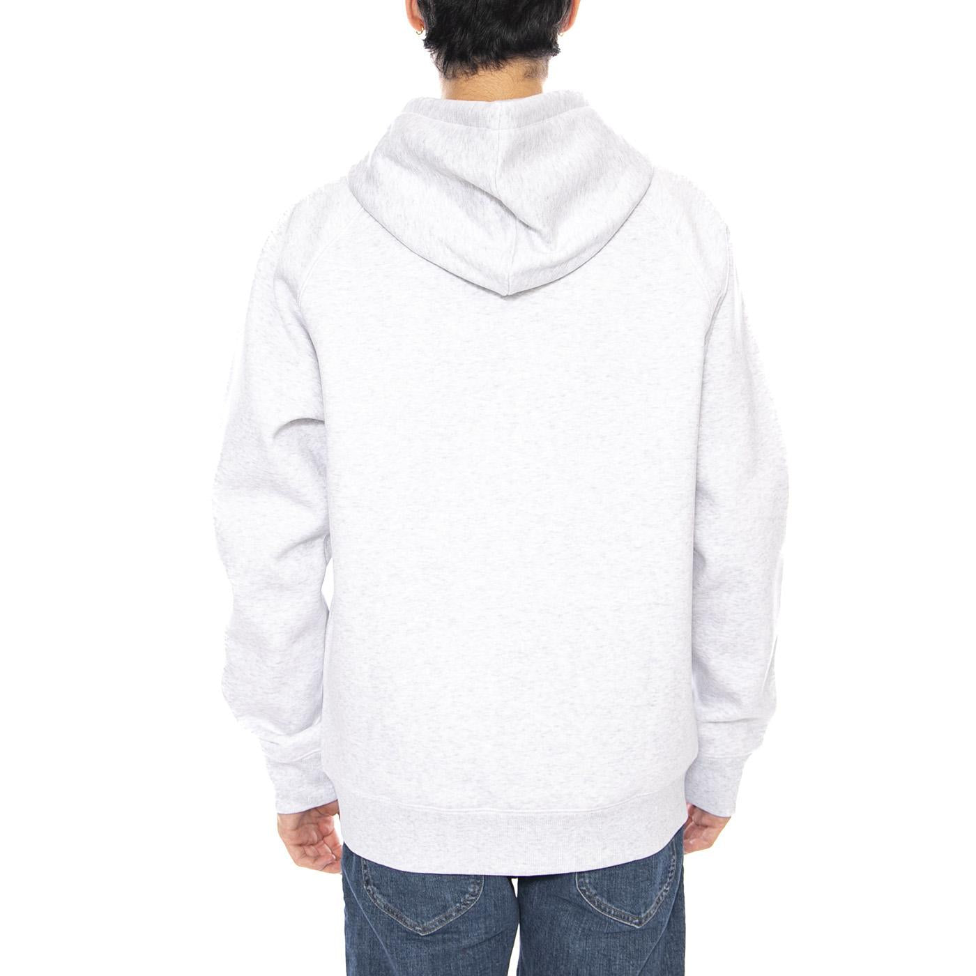 Hooded Chase Jacket Ash Heather / Gold - Felpa con Cappuccio Uomo Grigia I033664.00JXX . CARHARTT WIP 
