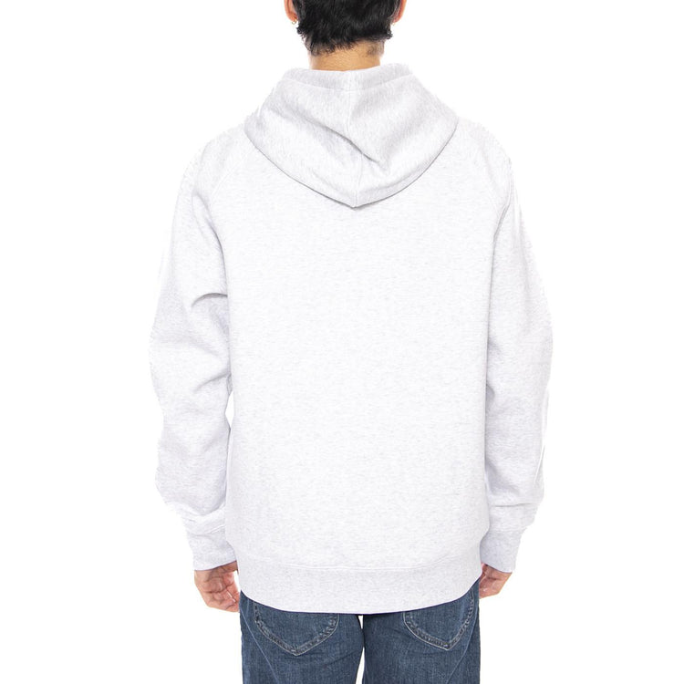 Hooded Chase Jacket Ash Heather / Gold - Felpa con Cappuccio Uomo Grigia I033664.00JXX . CARHARTT WIP 