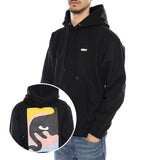 OBEY Quarter Icon Fleece Schwarz – Schwarzer Herren-Hoodie von OBEY