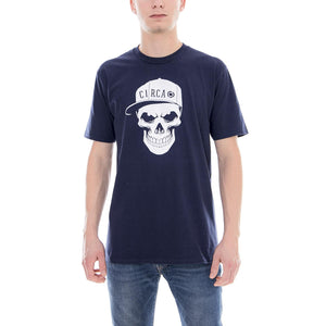 SKULL T-SHIRT NAVY MTS011-NAVY  C1RCA 
