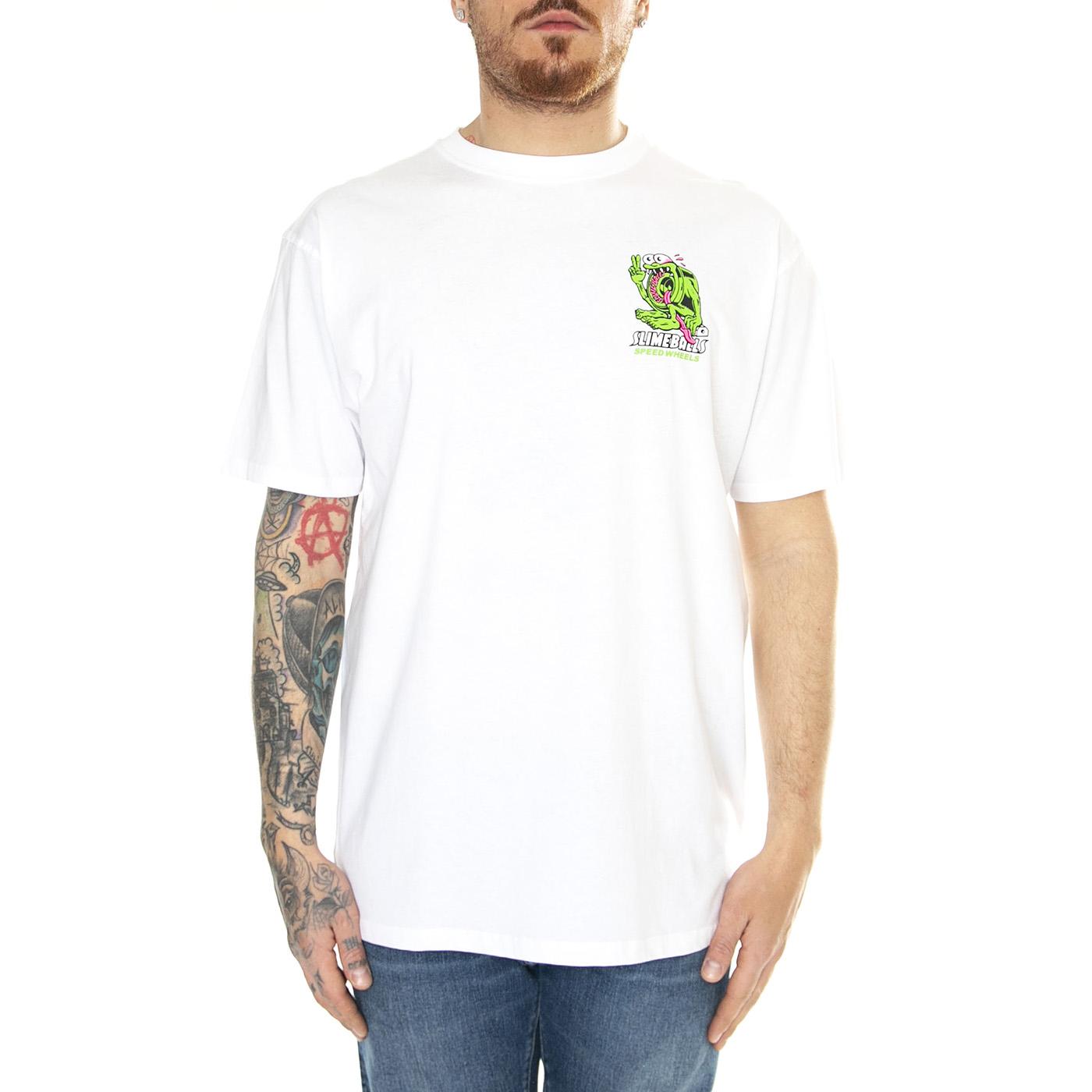 Slimey II White Ts - Maglietta Girocollo Uomo Bianca SCA-TEE-11037  SANTA CRUZ 