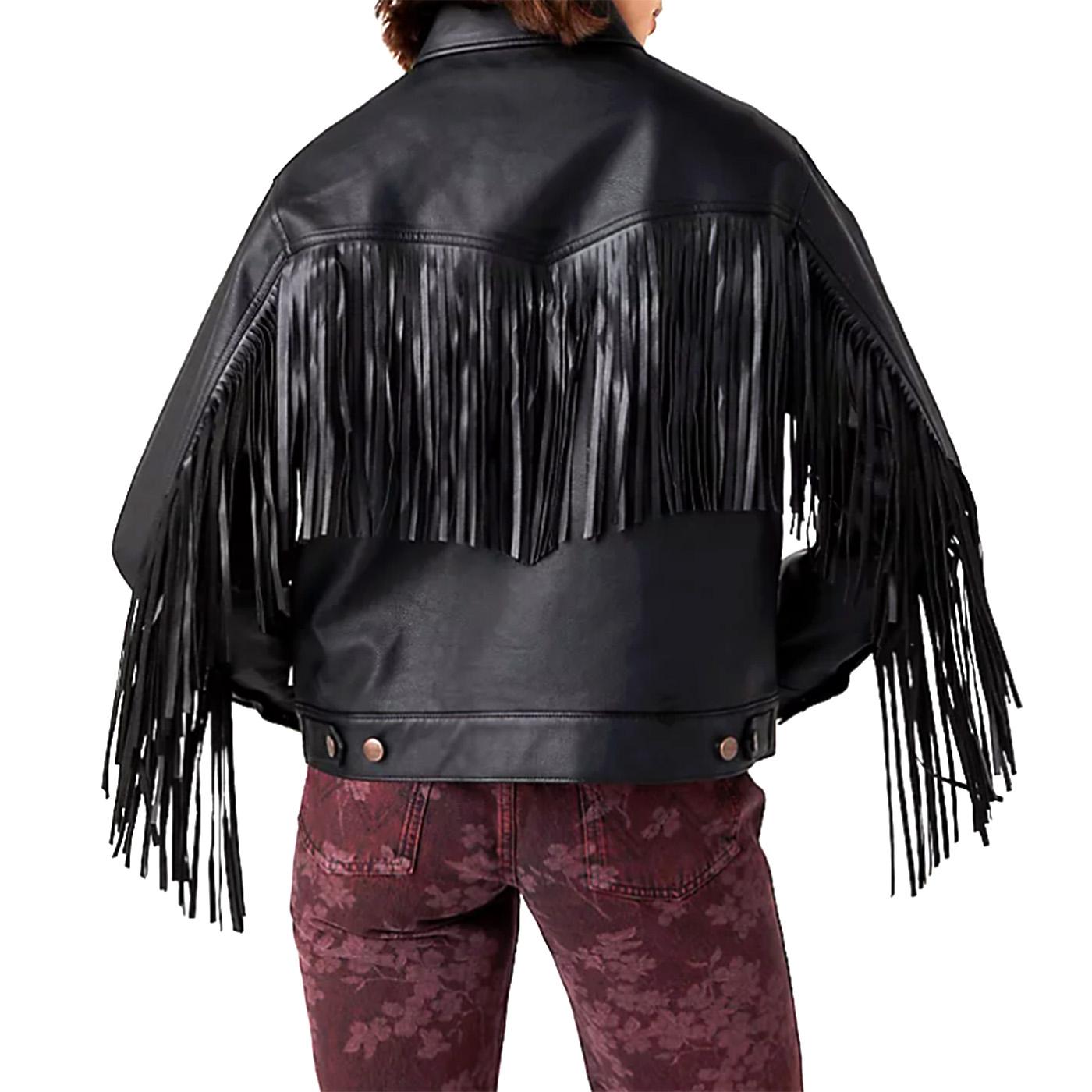 Wild Fringe Jacket Black - Giacca Donna Nera W4V6ZL100  WRANGLER 