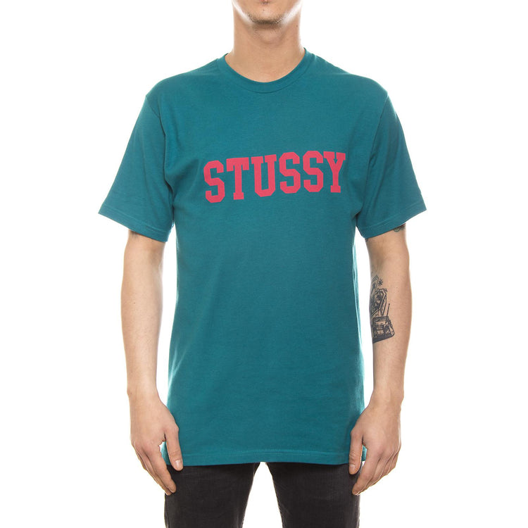CRACKED TEE DARK TEAL 1904008-DARK TEAL  STUSSY 
