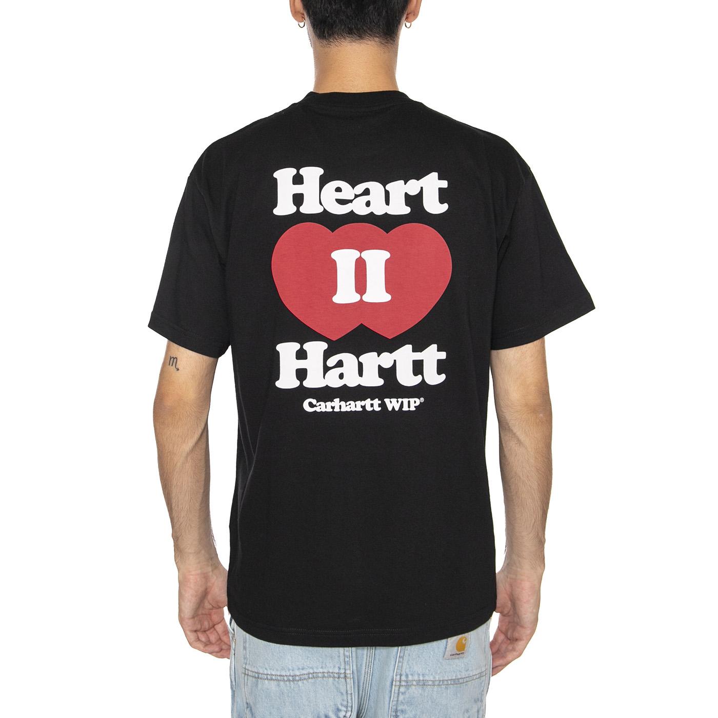 S/S Heart II Hartt T-Shirt Black - Maglietta Girocollo Nera I035203.89XX . CARHARTT WIP 