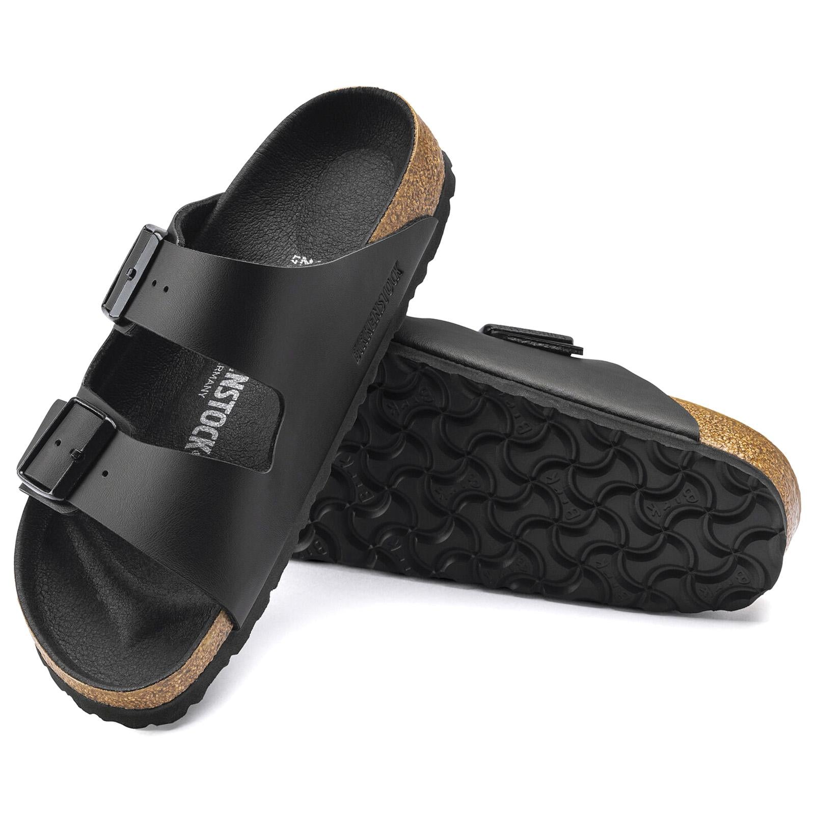 Mens Arizona Triples Birko Flor Sandals - Black - Sandali Uomo Neri - Calzata Stretta 1019069  BIRKENSTOCK 