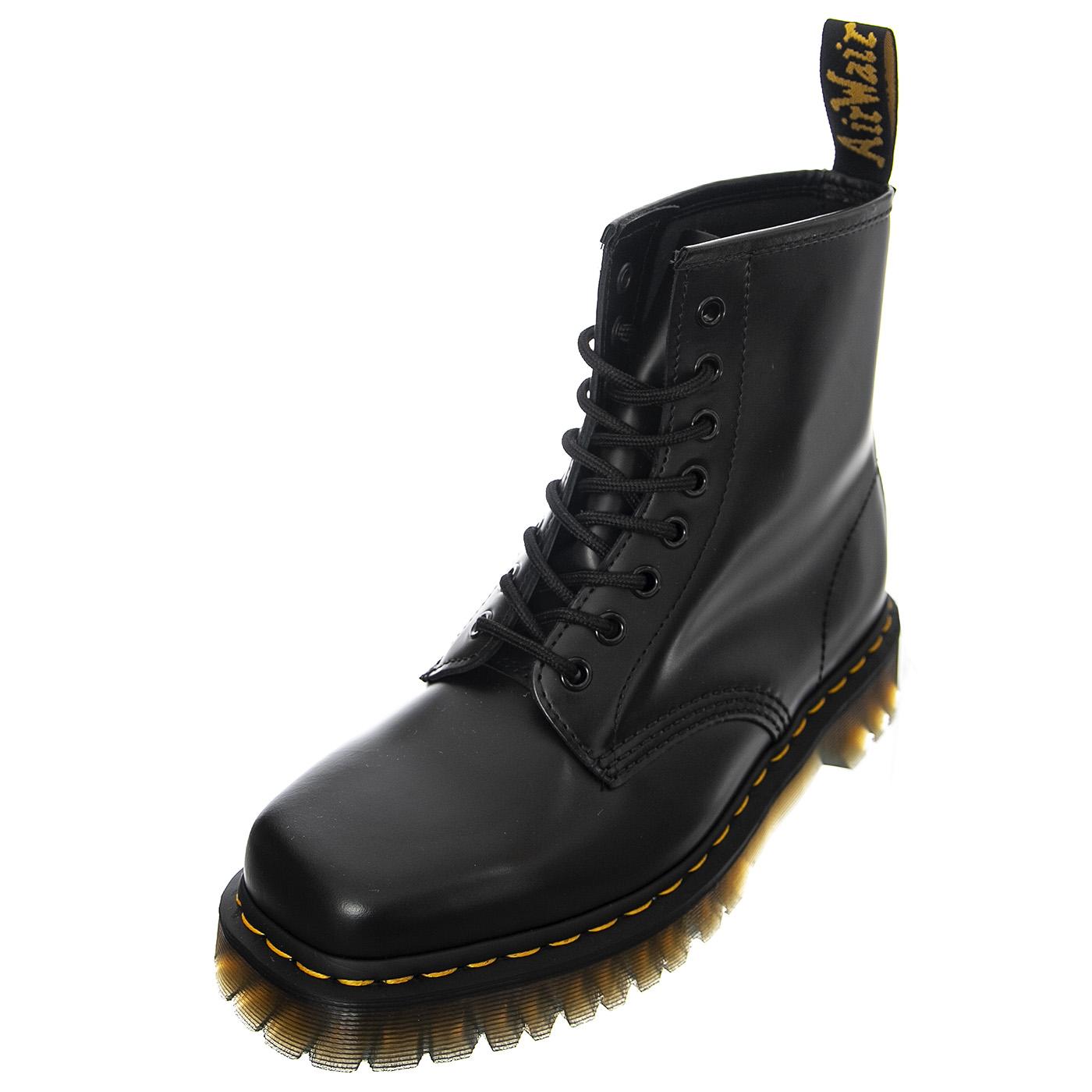 1460 Bex Squared Black Polished Smooth - Stivali Donna Neri 27886001  DR.MARTENS 