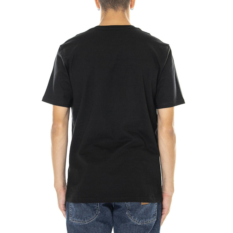 S/S BASE T-SHIRT BLACK / WHITE - Maglietta Girocollo Uomo Nera I026264 0D2XX CARHARTT WIP 