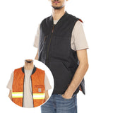 Builders Abraham Rev Weste – Wendbare Herrenweste, gewaschen, Schwarz/Orange, Herren BRIXTON