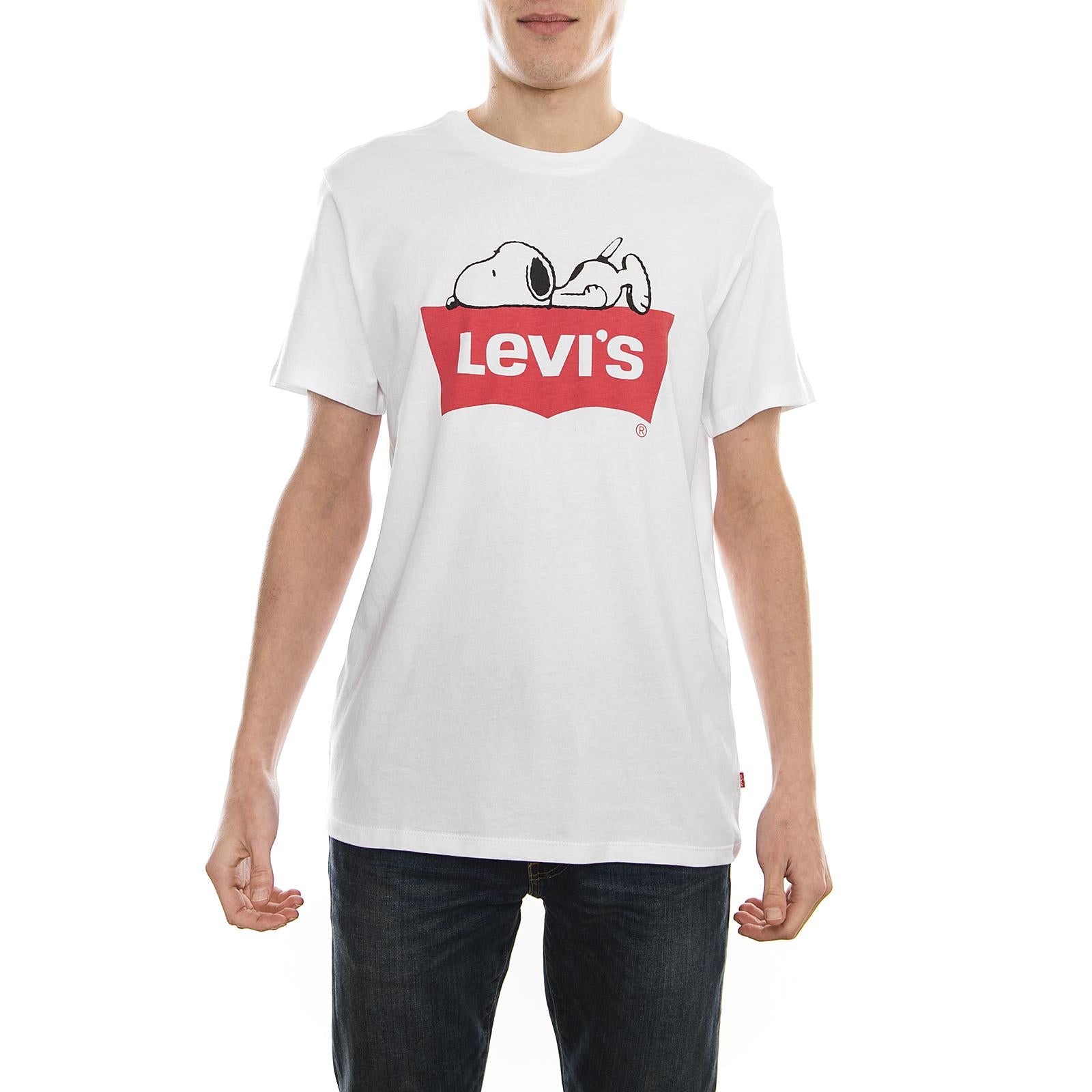 X PEANUTS Graphic Tee Snoopy Batwing White 22491-0385  LEVIS 