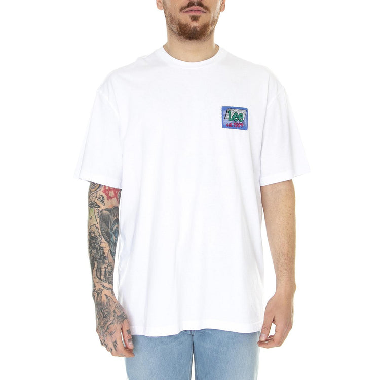 80s Loose Graphic Tee Bright White - Maglietta Girocollo Uomo Bianca LL10FELJ  LEE 