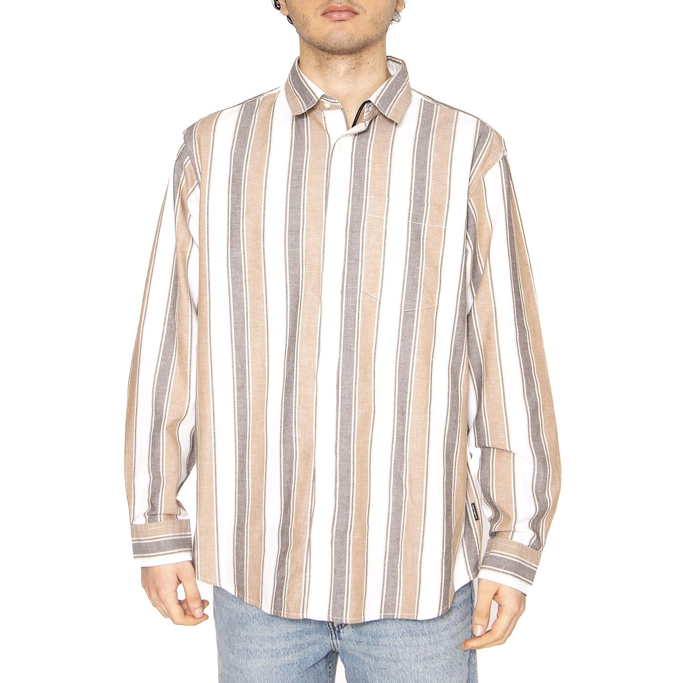 L/S Kendricks Shirt Kendricks Stripe, Liberica - Camicia Uomo Multicolore I034881.2TFXX  CARHARTT WIP 