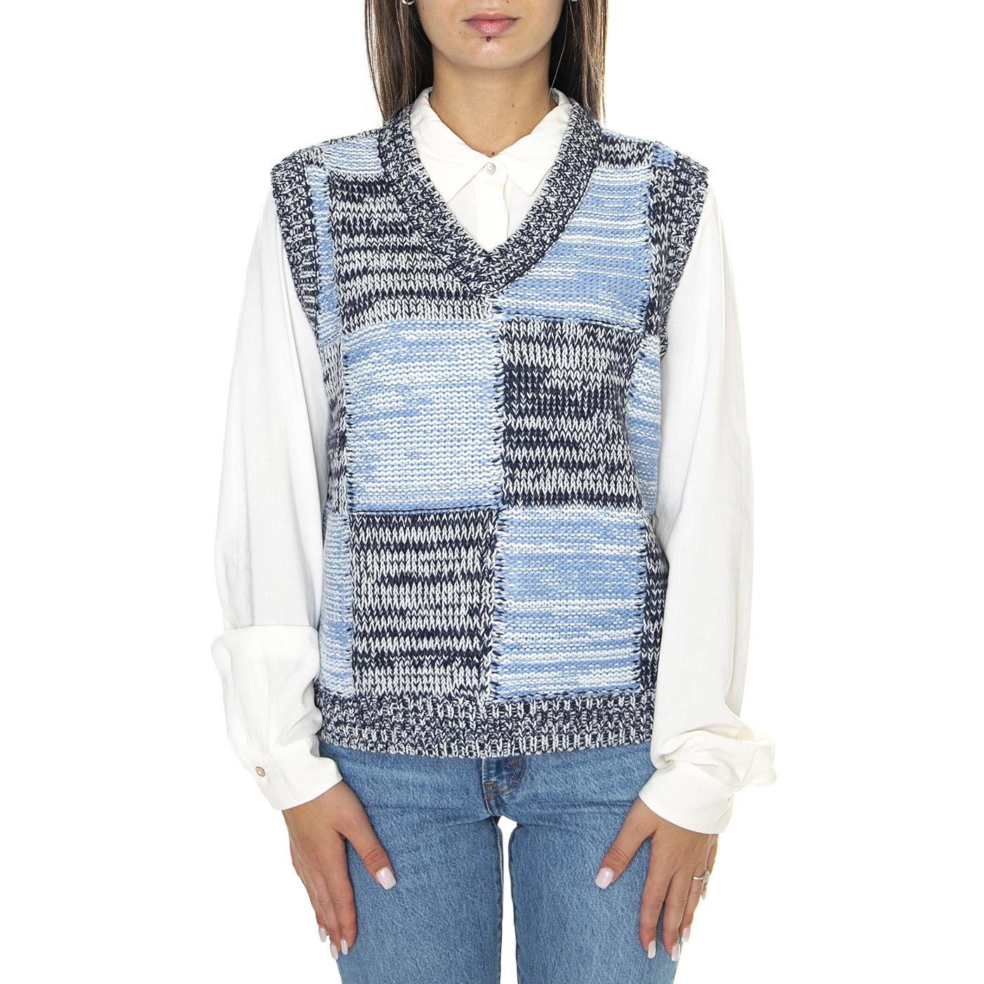 Obey Mira Sweater Vest Aacademy Navy Multi - Cardigan Donna Multicolore 251810007-ANV  OBEY 