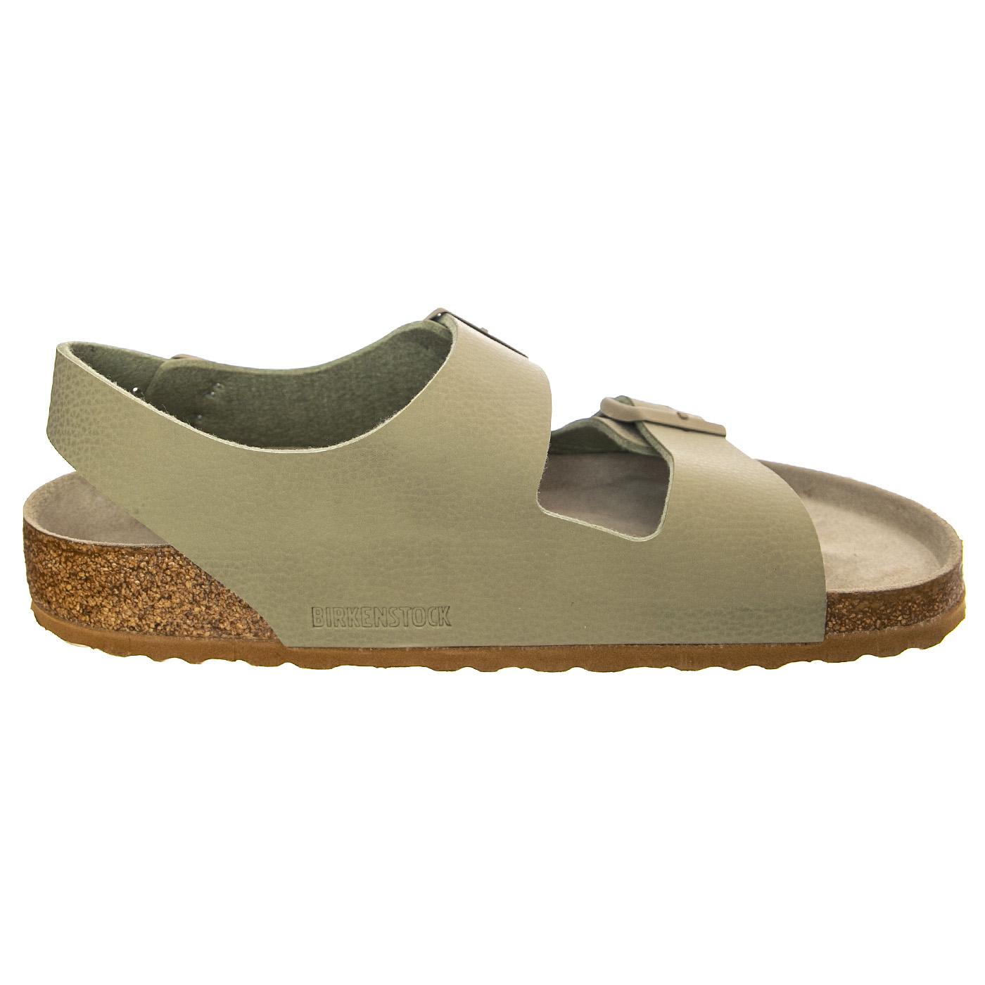 Milano SFB Desert Soil Faded Khaki Birko Flor - Sandali Uomo Beige 1022470  BIRKENSTOCK 