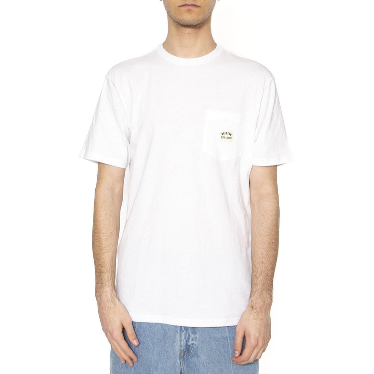 Woodburn S/S Tlrt Pkt Tee - Maglietta Girocollo Uomo Bianca 17084-WHITE  BRIXTON 