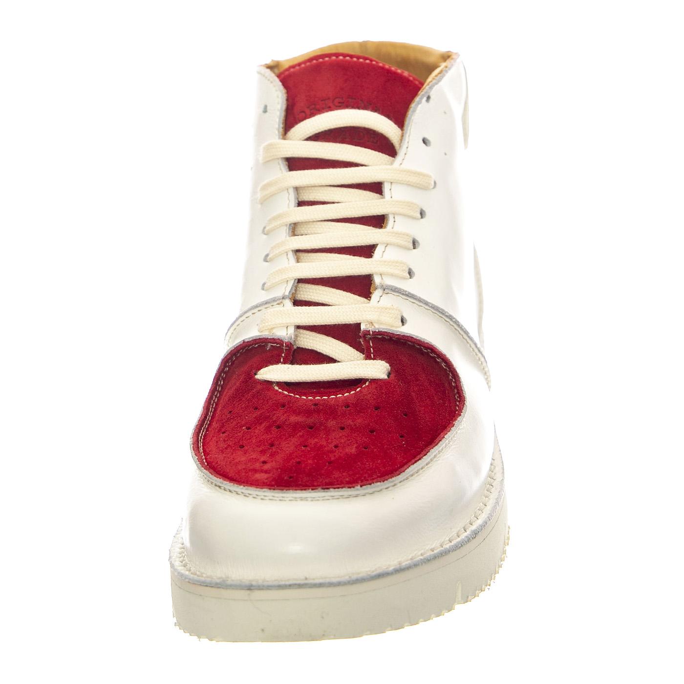 Considered White Red - Scarpe Stringate Profilo Alto Donna Bianche OGSCONSIDERED-WHTRED  ORIGINAL GRADE 