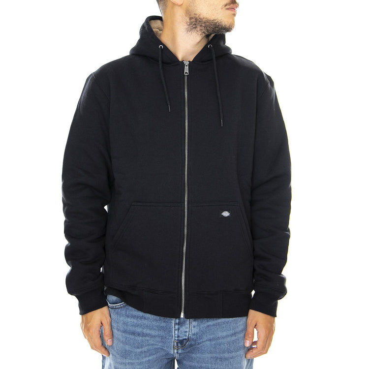 Frenchburg Hoodie - Black - Felpa con Cappuccio e Zip Uomo Nera 03 200179-BK . DICKIES 