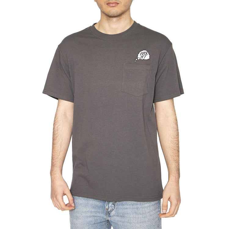 In The Pocket S/S Tee Grey - Maglietta Girocollo Uomo Grigia TS01723-CHARC  HUF 