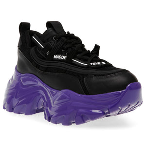 Recoupe Black / Purple - Scarpe Stringate Profilo Basso Donna Nere SMPRECOUPE-BLKPUR  STEVE MADDEN 