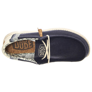 M' Wally Break Stitch 410 - Scarpe Stringate Profilo Basso Uomo Blu HD.40015.410  HEY DUDE 