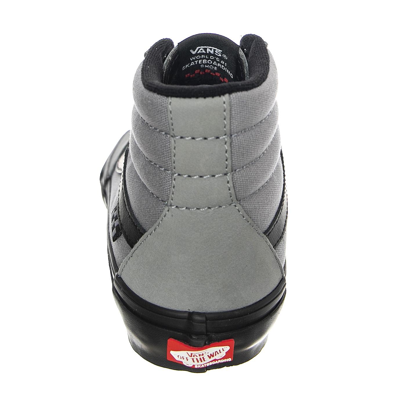 MN Skate SK8-Hi Nubuck Washed Blue / Black - Scarpe Stringate Profilo Alto Uomo Grigie VN0A5FCCG0E1  VANS 