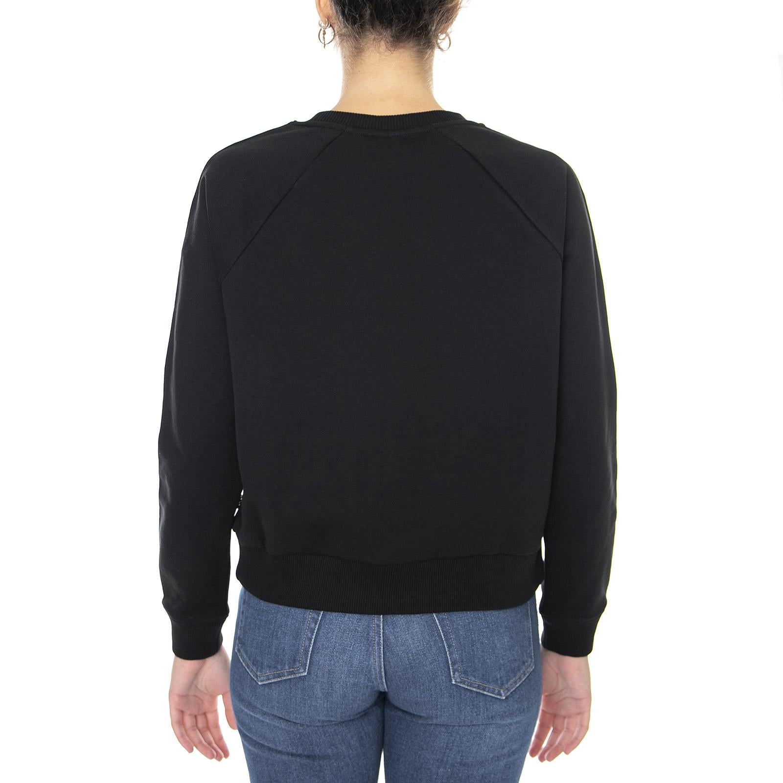 Flying V Boxy - Felpa Girocollo Donna Nera VN0A47THBLK1  VANS 