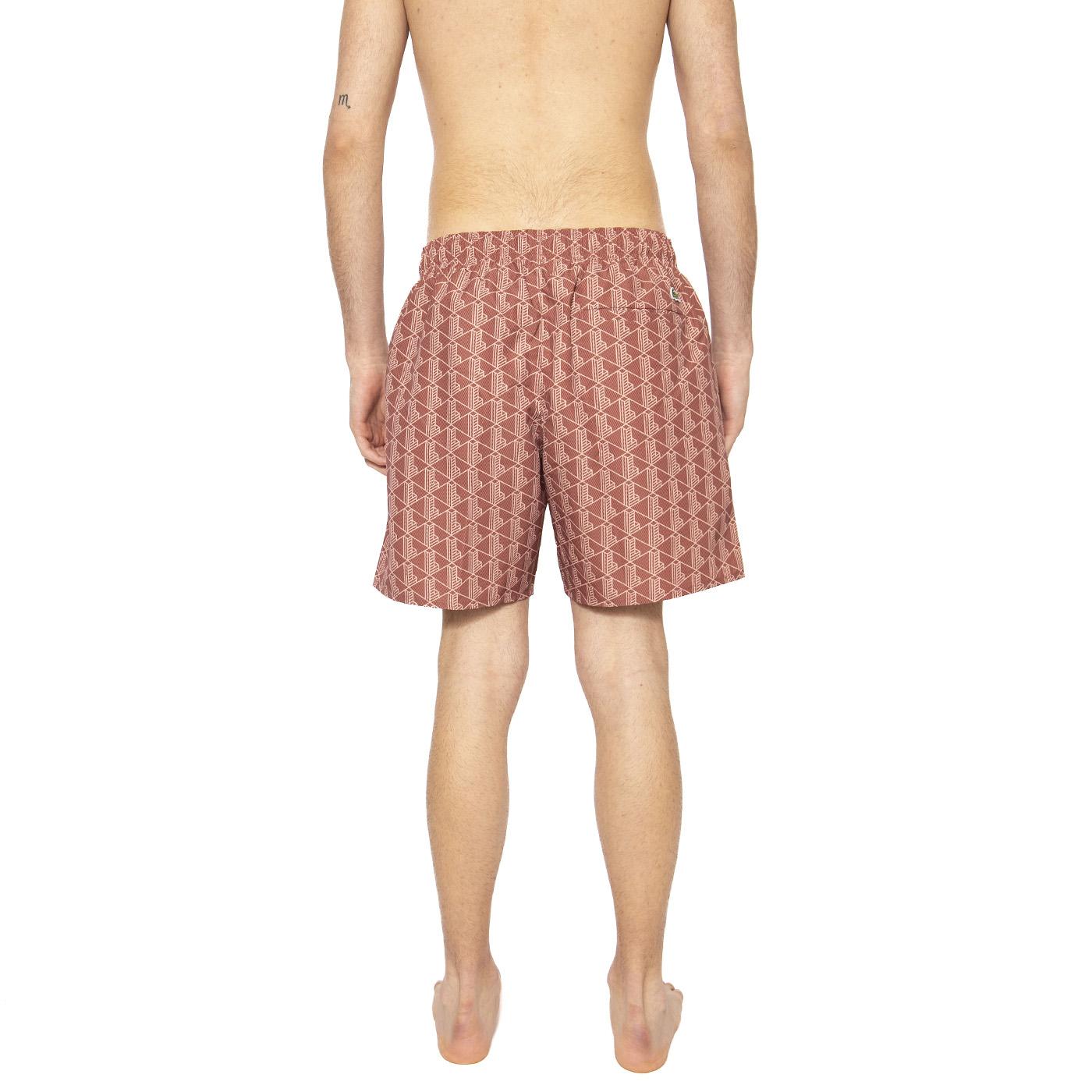 Short Bagno HHI Brown - Costume da Bagno Uomo Marrone MH9086-HHI  LACOSTE 