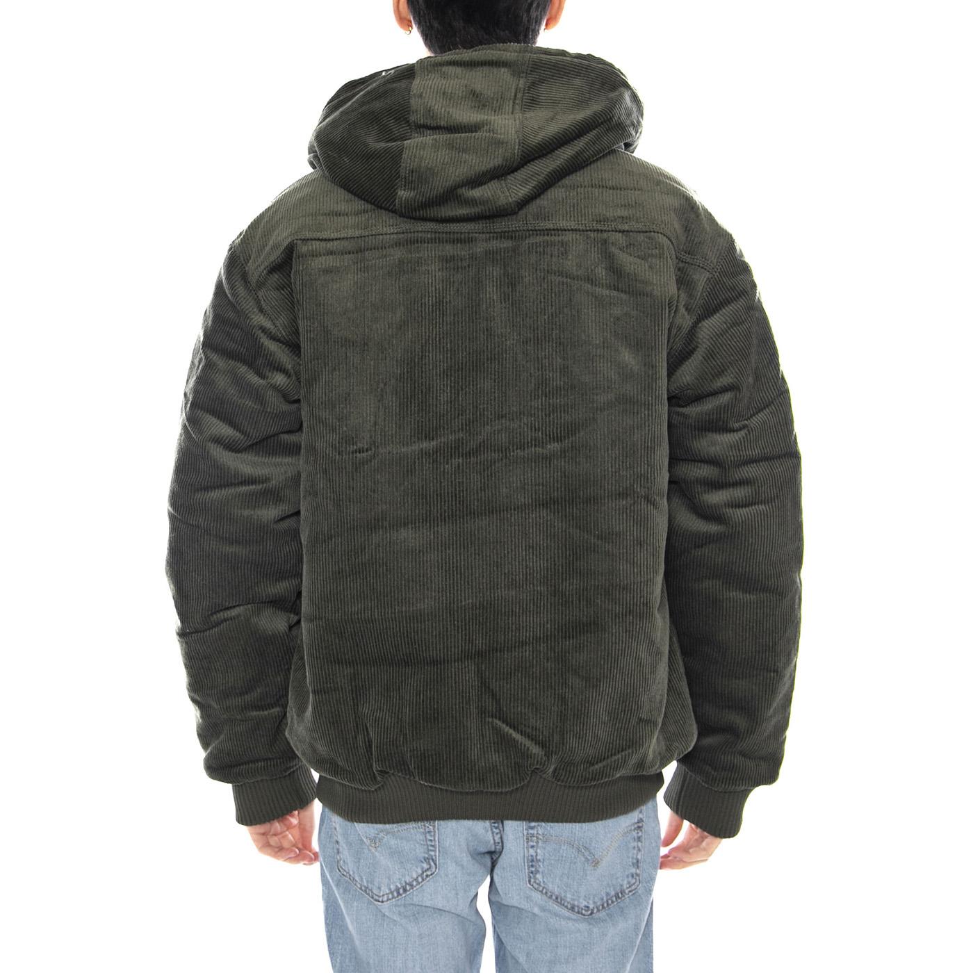 Cord Active Jacket -- Giacca Uomo Beetle Verde con Cappuccio 6040096 19-0312 CAT 