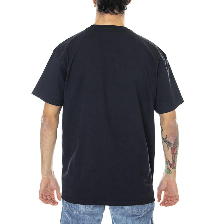S/S Chase T-Shirt Dark Navy / Gold - Maglietta Girocollo Uomo Blu Scuro I026391-00HXX  CARHARTT WIP 