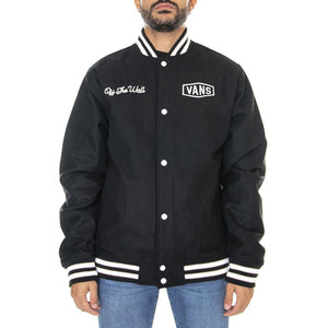 Checkerboard Research Varsity Jacket Black - Giacca Invernale Uomo Nera VN0A7S92BLK1  VANS 