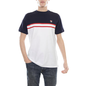 Baldi Cut And Sew Tee white-peacoat 684354-B22  FILA 