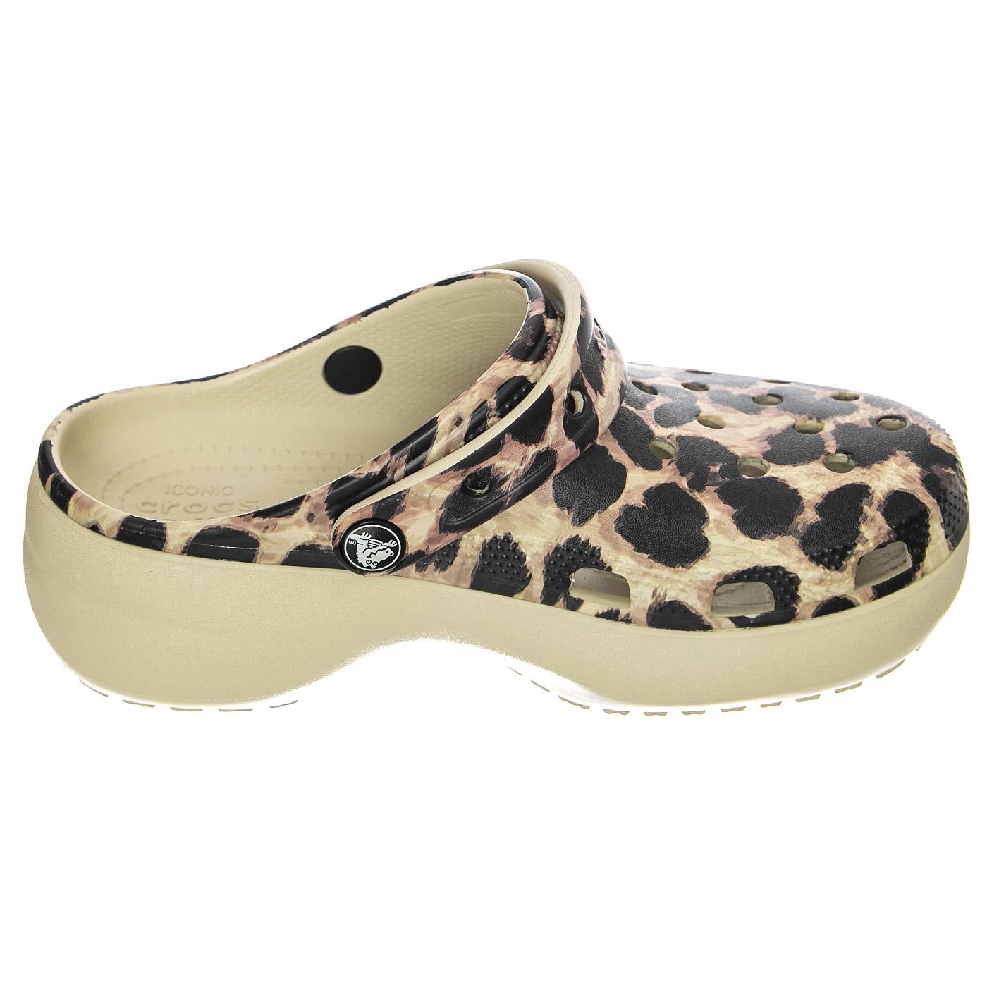 Classic Platform Animal Remix ClgW Bone / Leopard - Sandali Donna Multicolore CR.207844-BOLE  CROCS 