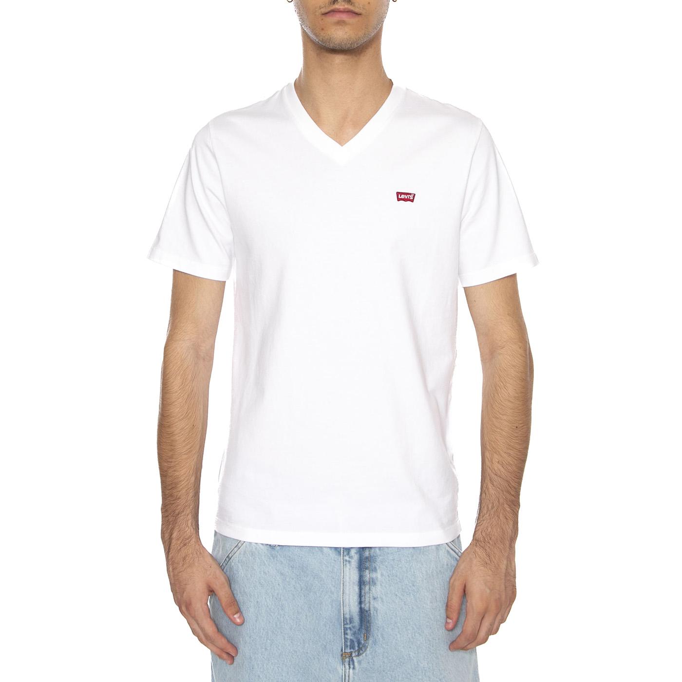 Original HM V-Neck White Neutral - Maglietta Girocollo Uomo Bianca 85641-0000 . LEVIS 